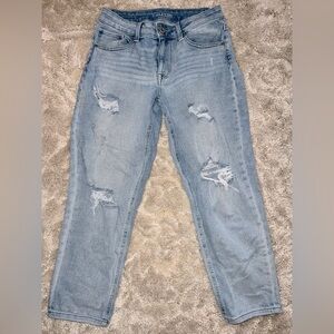 Maurice’s Light Wash Distressed Boyfriend Jeans